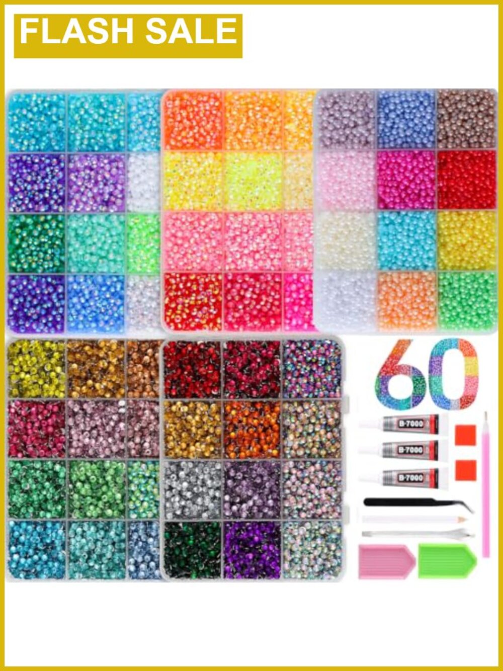 45000PCS Rhinestones Bedazzling Kit Resin Flatback Gems Nail Art & DIY Craft